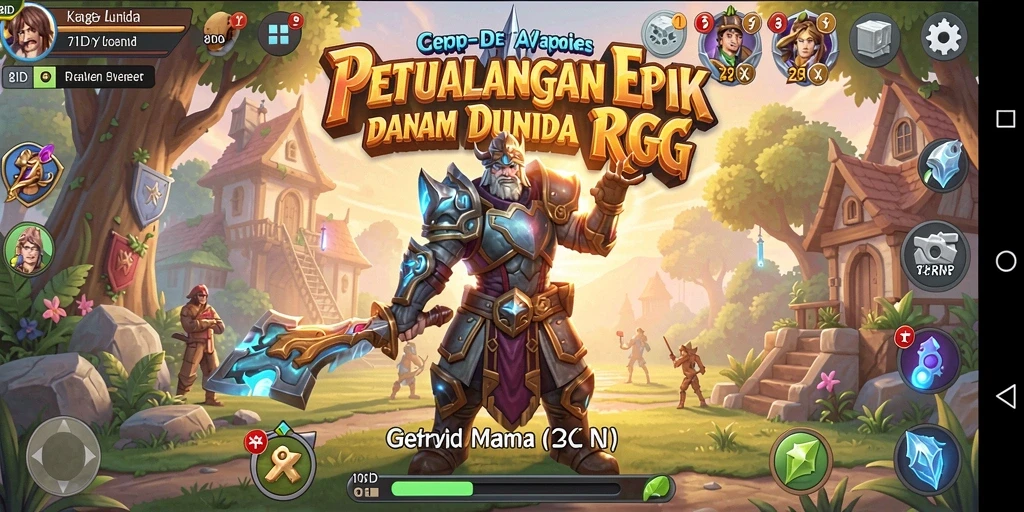 Tampilan mendebarkan dari petualangan RPG dalam 8ID.
