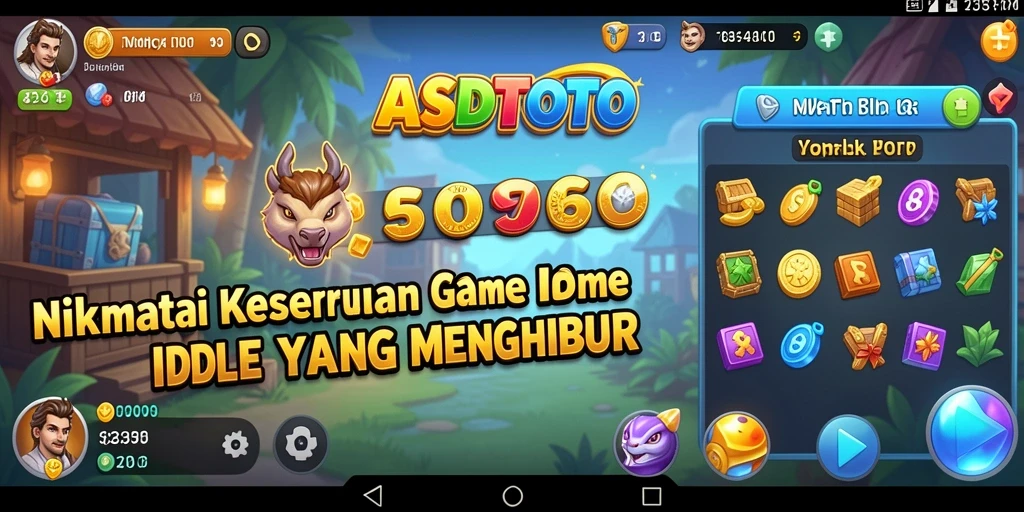 Tangkapan layar gameplay ASDTOTO yang menunjukkan kemajuan karakter dalam game Idle.