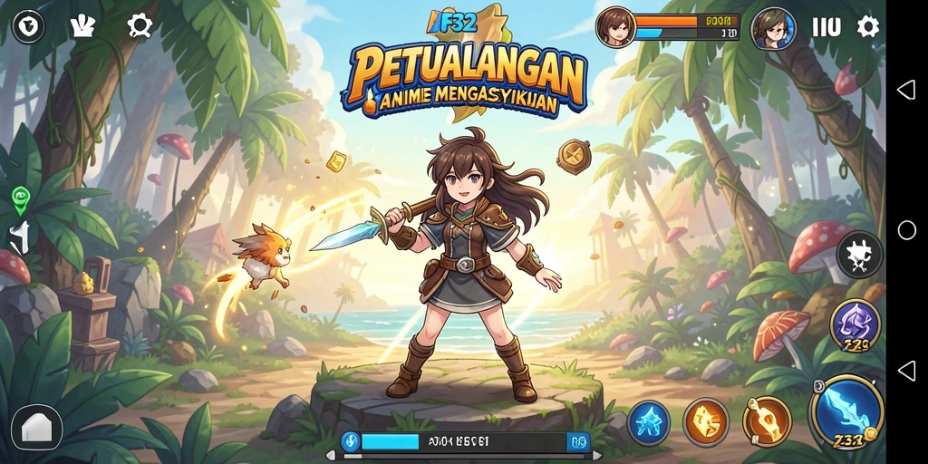 Gameplay seru dengan karakter anime ikonik.