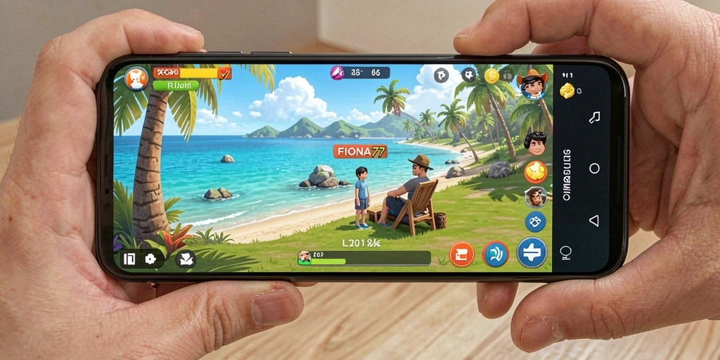 Tampilan gameplay menarik FIONA77 dengan karakter yang beragam.