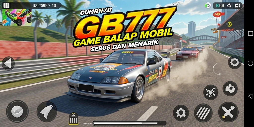 Tampilan gameplay GB777 yang seru dan kompetitif di setiap trek balap.