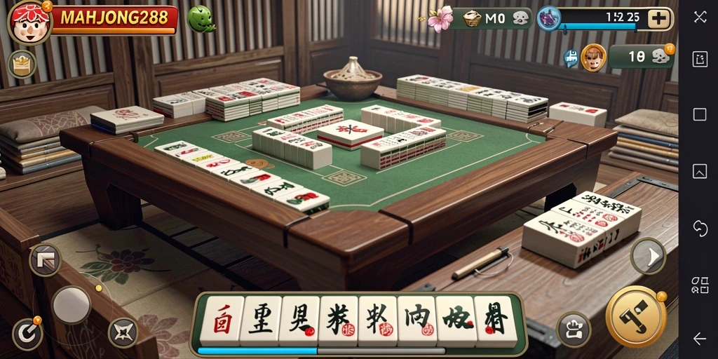 Screenshot gameplay MAHJONG288 menampilkan momen santai dan menyenangkan.