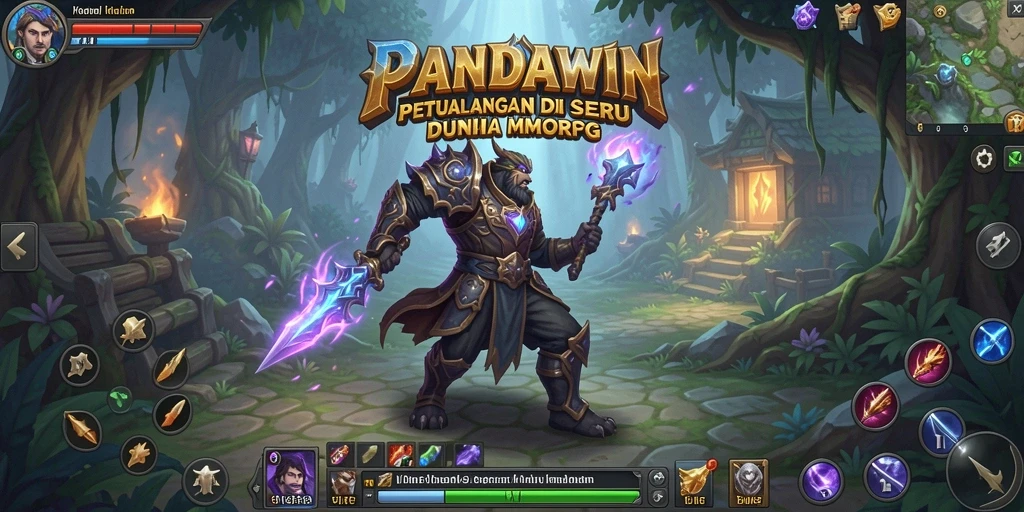 Screenshot gameplay PANDAWIN menampilkan pertarungan seru antar pemain.