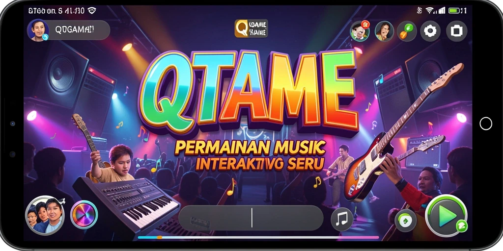 Tangkapan layar gameplay QTGAME dengan pengalaman musik interaktif yang seru.