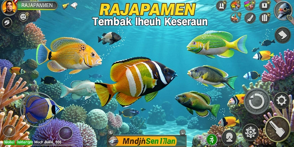 Tampilan gameplay Tembak Ikan yang seru dan interaktif.
