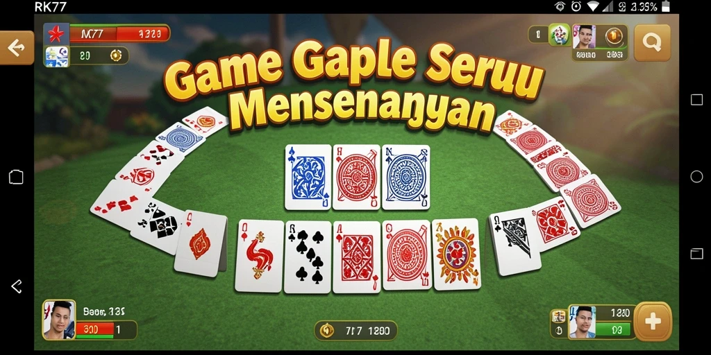 Tampilan menarik gameplay Gaple di RK77.